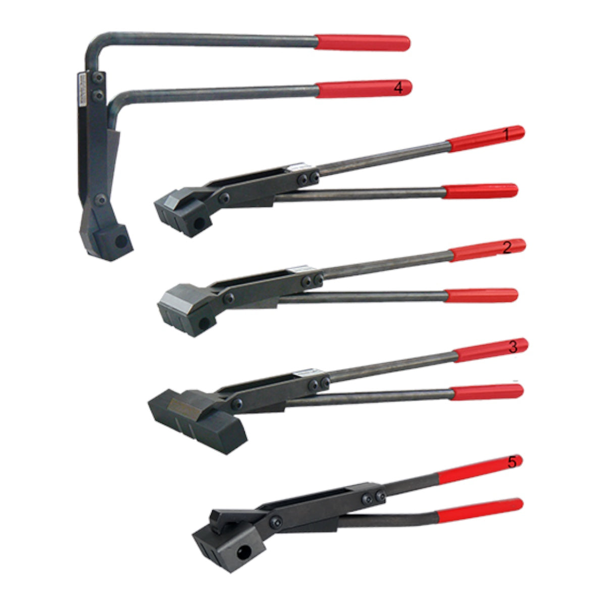 Set of folding pliers, 5-piece set