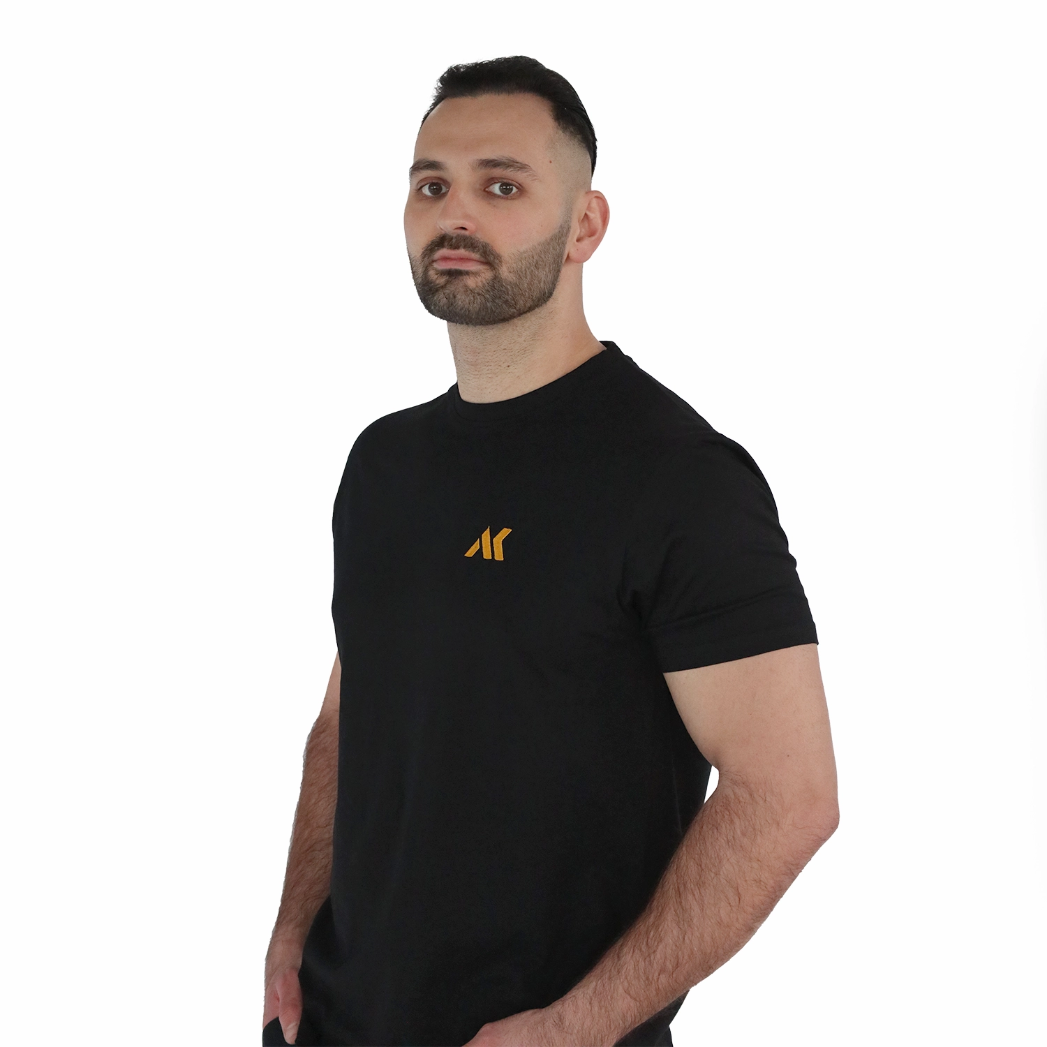 Basic T-Shirt Logo Embroidery Gold