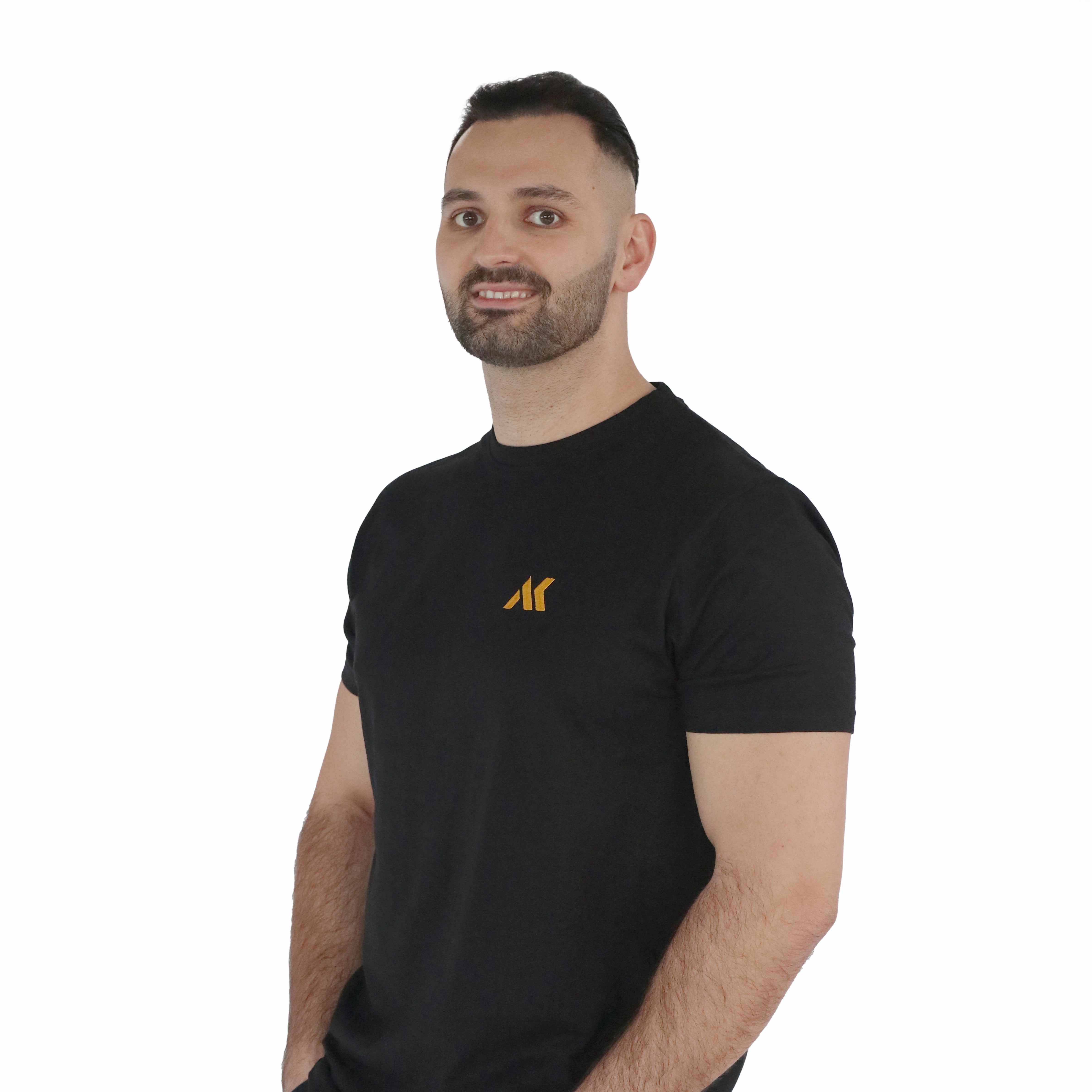 Basic T-Shirt Logo Embroidery Gold