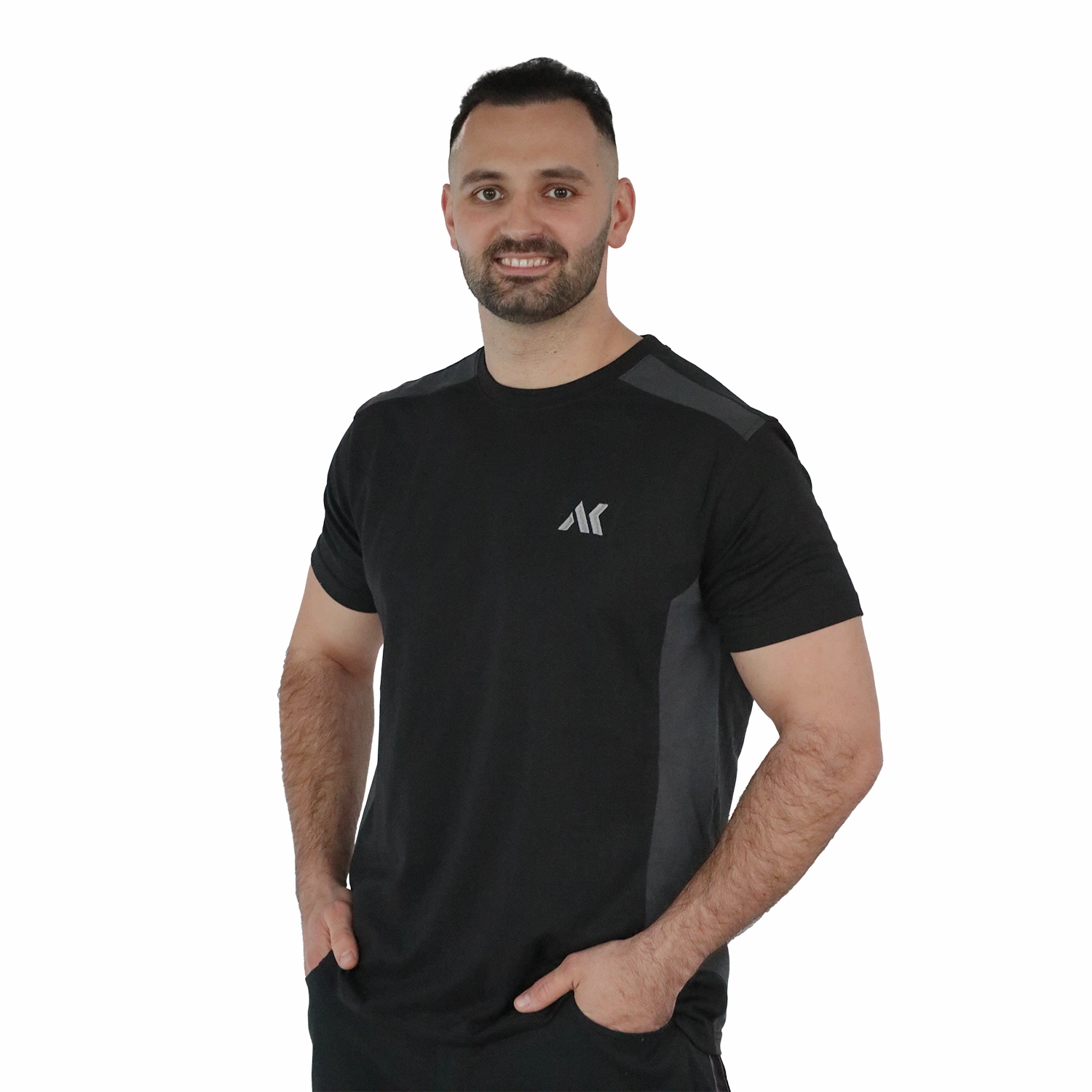 Workwear BIO T-Shirt Logo Stick Grau