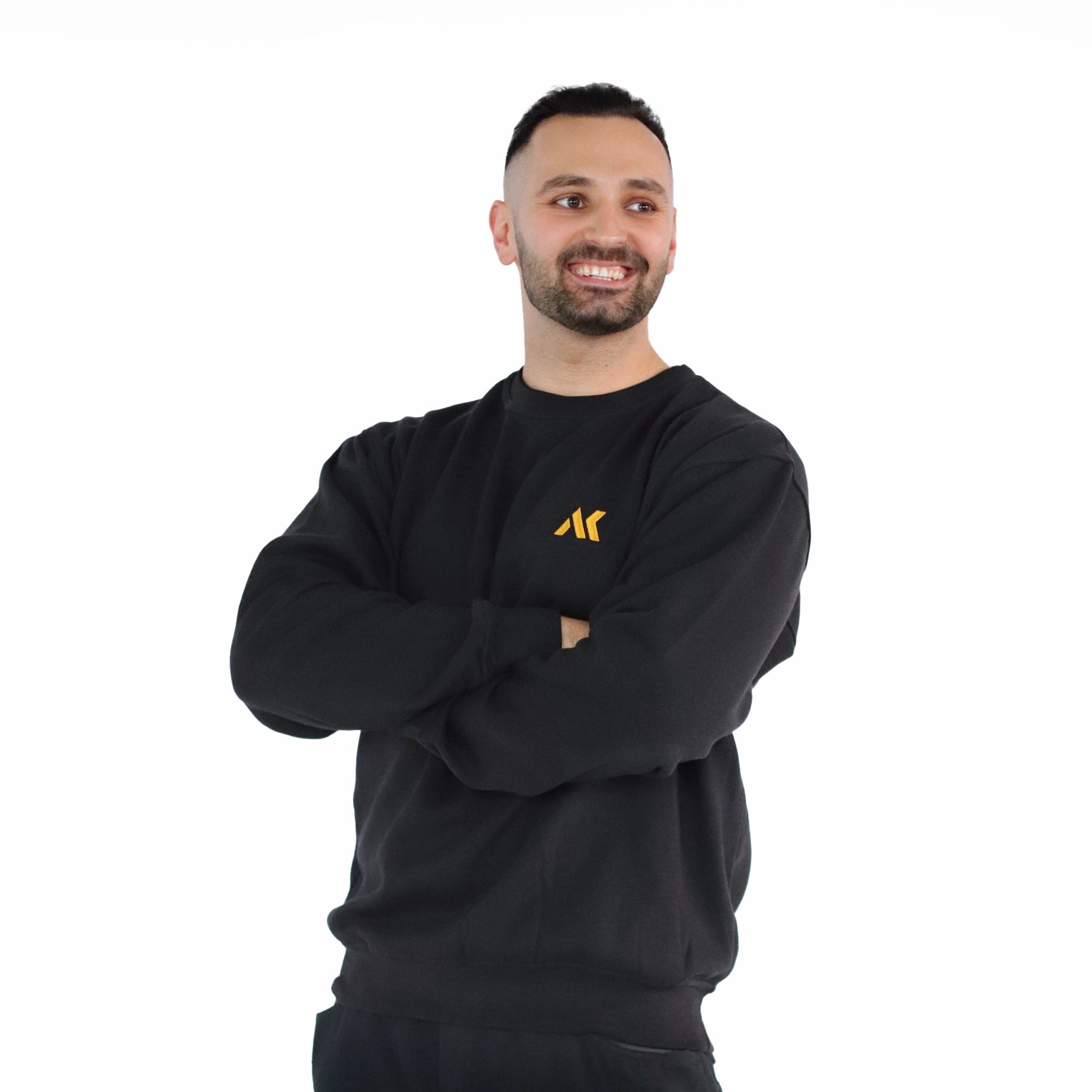 Sweatshirt Logo Embroidery Gold