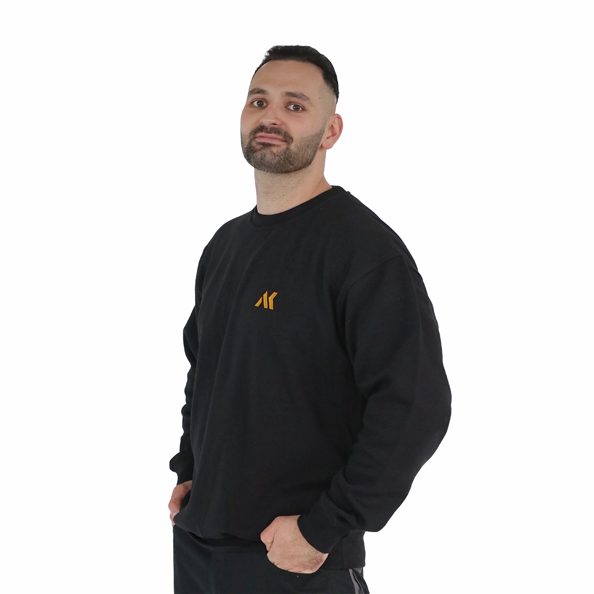 Sweatshirt Logo Embroidery Gold