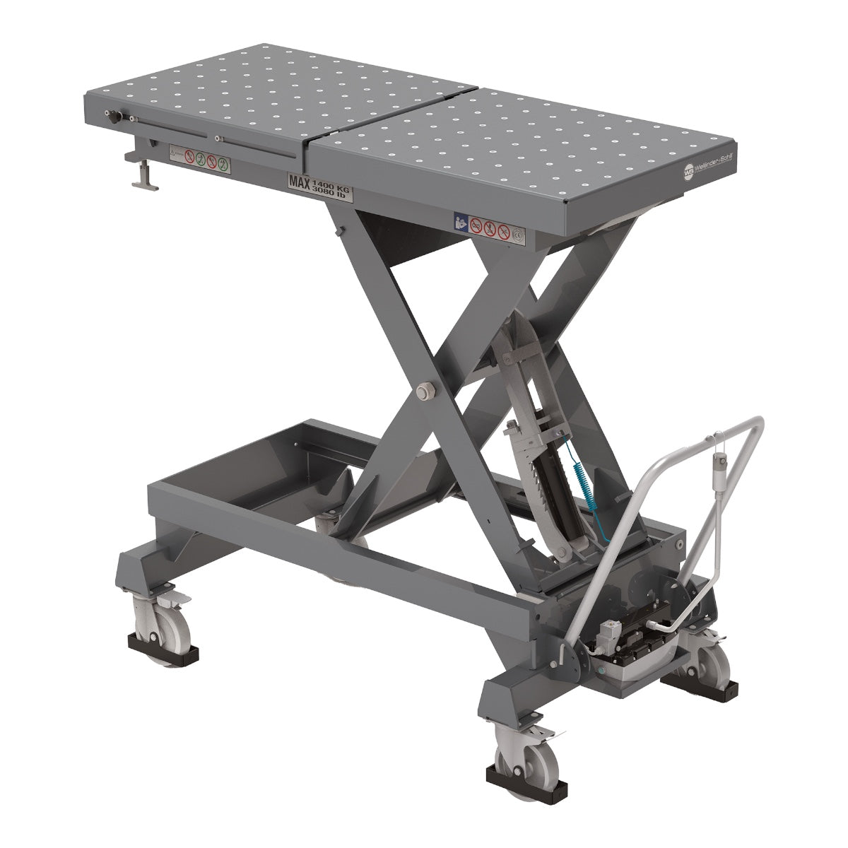 WS Lifter 1.4T pneumatic-hydraulic lifting table for HV batteries, motors, etc.